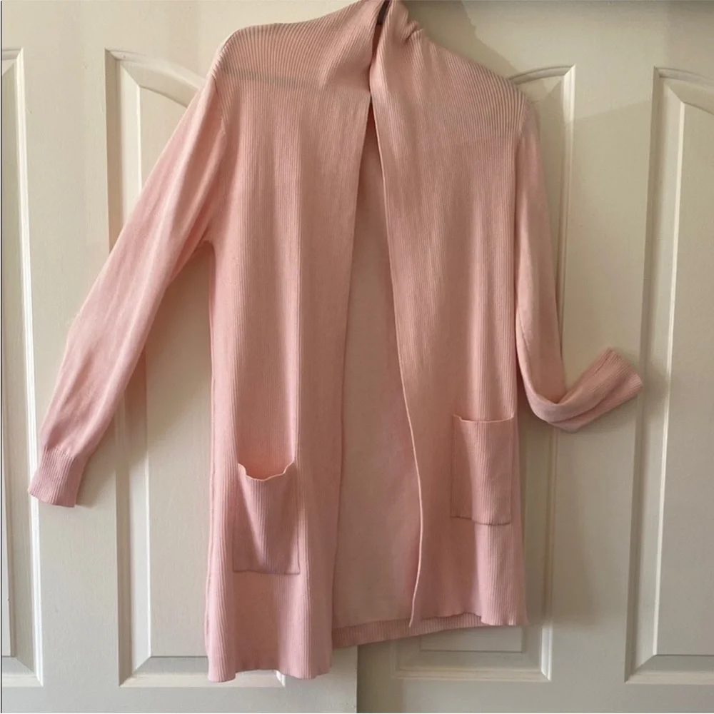 LOVE CODE Pink Open Front Cardigan Sweater. Size M